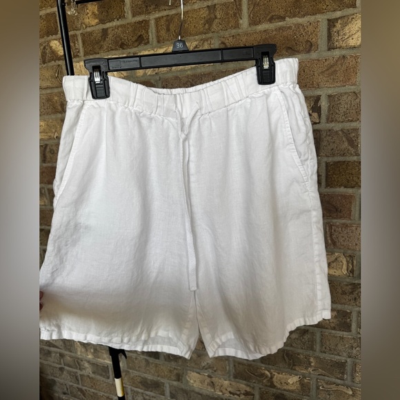EILEEN FISHER Organic-Linen Long Shorts Size Medium - Picture 7 of 13